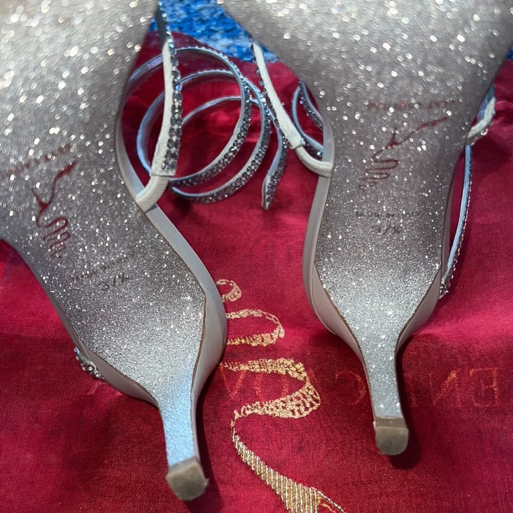 ❌SOLD❌ Rene Caovilla 37.5 JEWELED SANDALS CLEO SILVER - Picture 13 of 13
